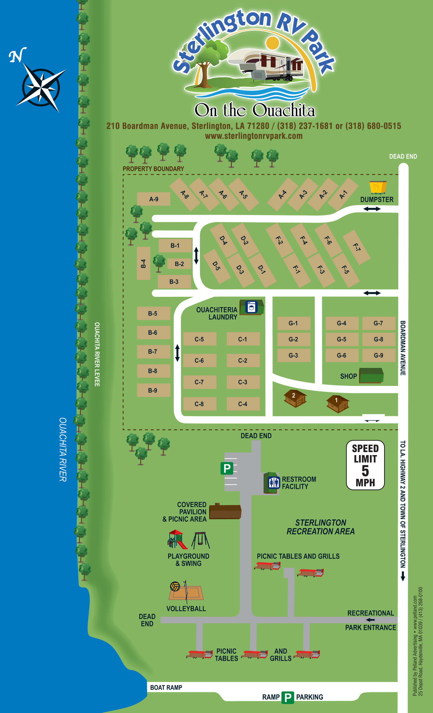 Sterlington RV Park Site Map